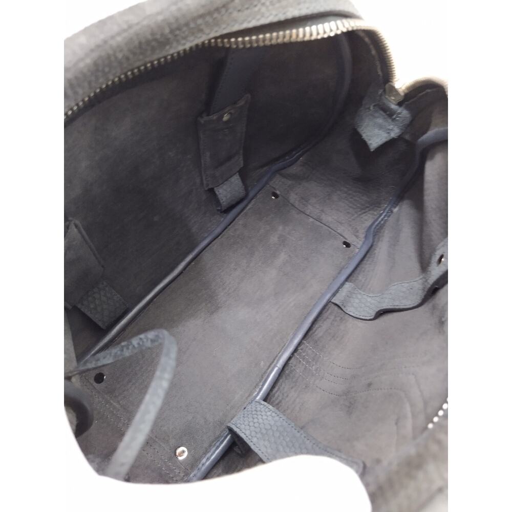 Yves Saint Laurent Obi Bowler Gray Suede Top Handle Satchel Bag With Wallet - Picture 9 of 16